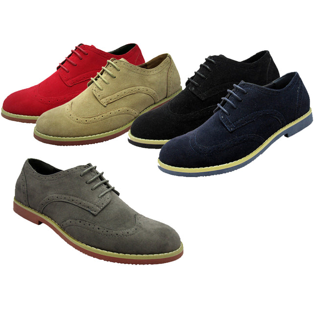 Wholesale Men's Shoes Suede Oxford Low Wingtip R NFD2