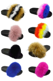Wholesale Kids Fluffy Faux Fur Strap Slippers Savannah NGDK