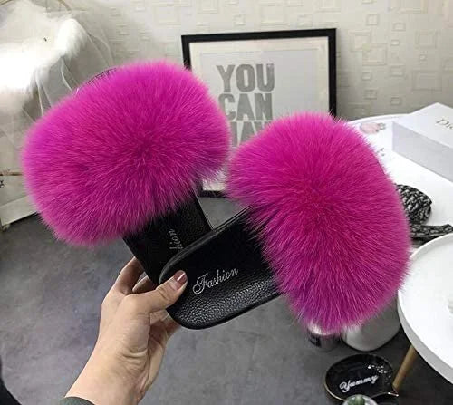Wholesale Women's Soft Slip-On Fur Slippers Mia NGD5