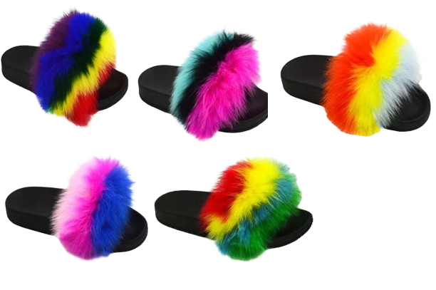 Wholesale Women's Soft Slip-On Fur Slippers Mia NGD5