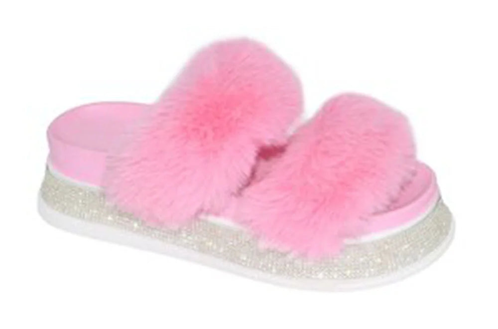 Wholesale Women's Stylish Faux Fur Slippers Grace NGd8