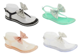 Wholesale Women's Comfort Fit Sandals Flat Jelly Embellished Abigail NGD2