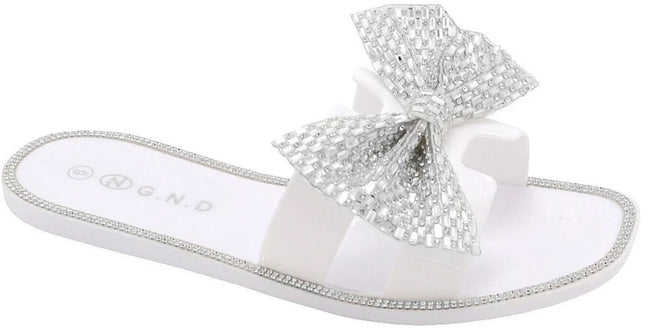 Wholesale Women's Trendy Sandals Flat Jelly Embellished Ava NGD3