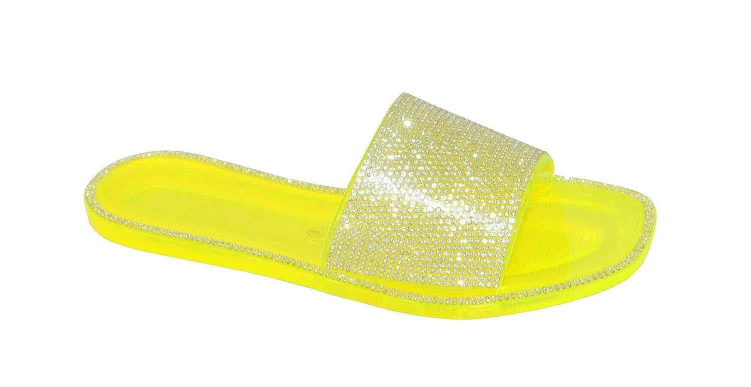 Wholesale Women's Embellished Design Sandals Jelly Embellished Charlotte NGD1