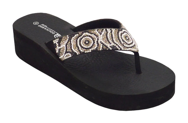 Wholesale Women's EVA Slippers with Glitter Finish Scarlett NG83