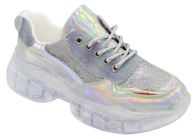 Wholesale Women's Sneakers Lace Up Embellished Trendy Comfortable Women's Shoes June NGB0