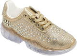Wholesale Women's Sneakers Lace Up Embellished Trendy Comfortable Women's Shoes Morgan NGB5