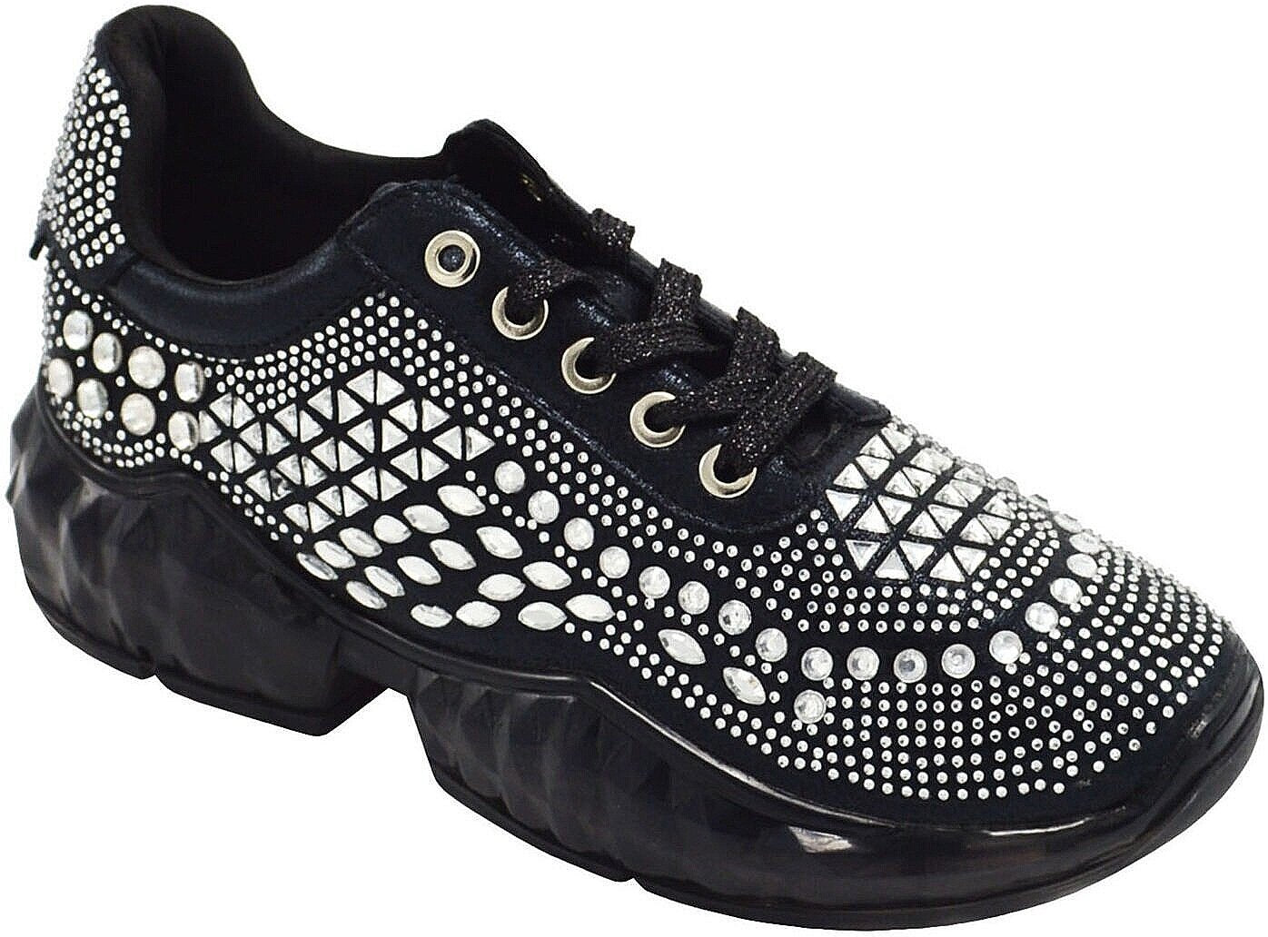 Wholesale Women's Sneakers Lace Up Embellished Trendy Comfortable Women's Shoes Morgan NGB5