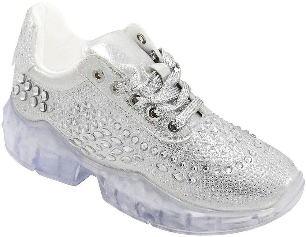 Wholesale Women's Sneakers Lace Up Embellished Trendy Comfortable Women's Shoes Morgan NGB5
