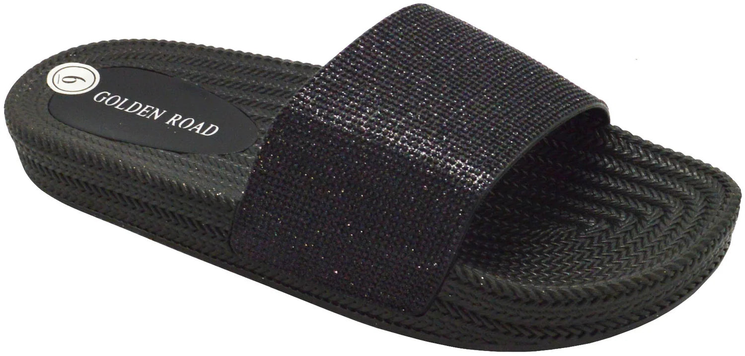Wholesale Women's Embellished EVA Slide Slippers  Assorted Brooklyn NG10