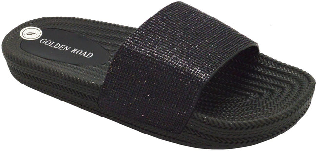 Wholesale Women's Embellished EVA Slide Slippers  Assorted Brooklyn NG10