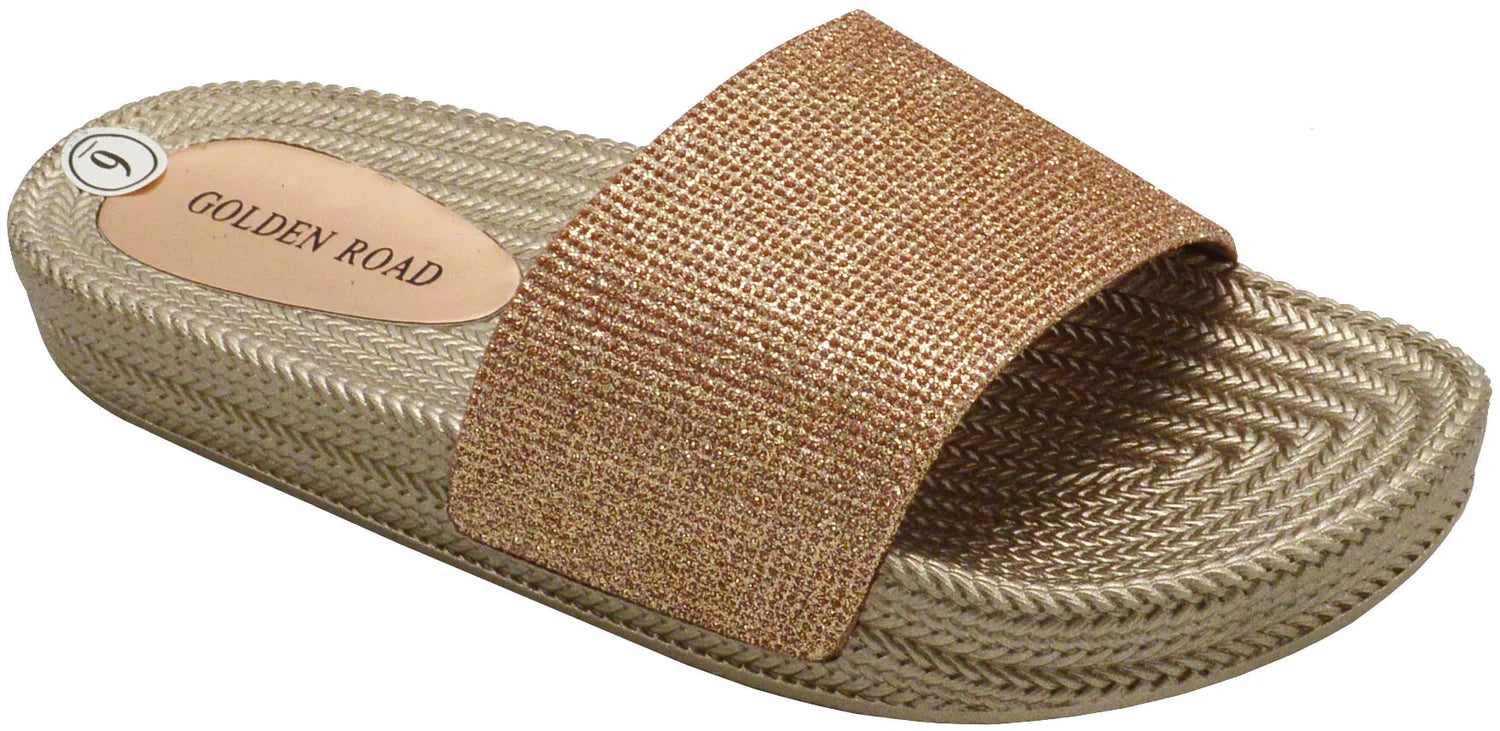 Wholesale Women's Embellished EVA Slide Slippers  Assorted Brooklyn NG10