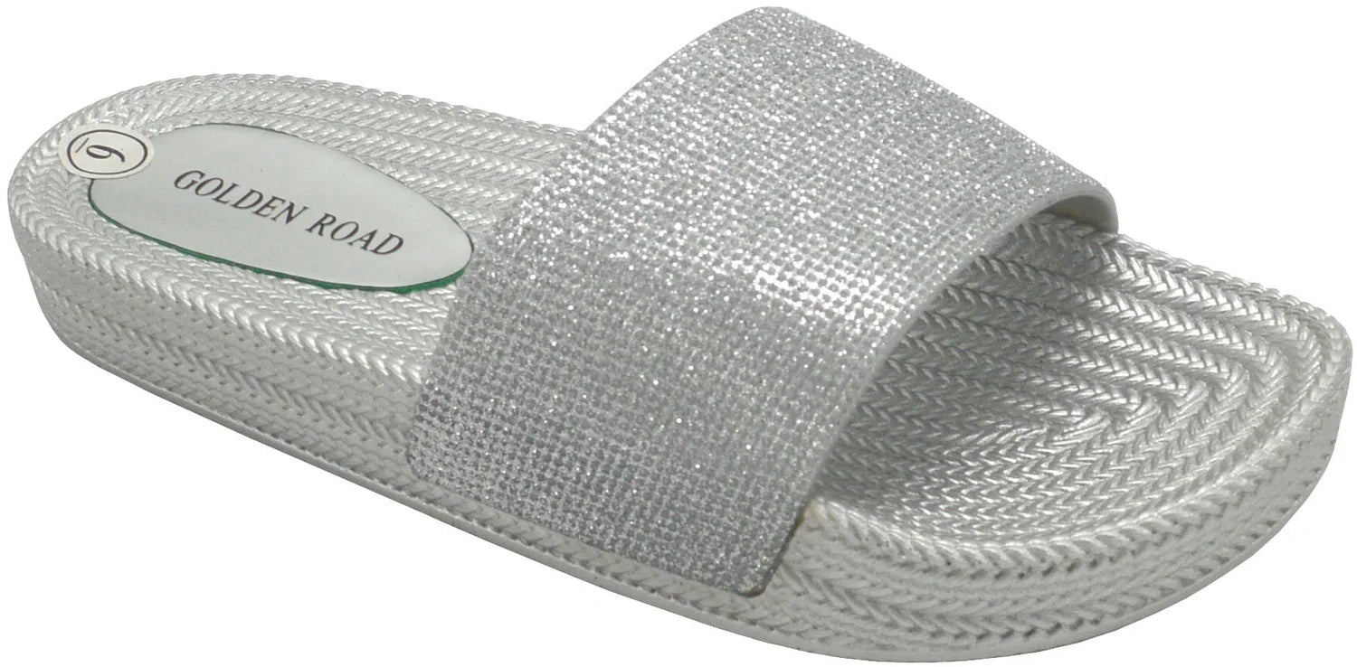 Wholesale Women's Embellished EVA Slide Slippers  Assorted Brooklyn NG10