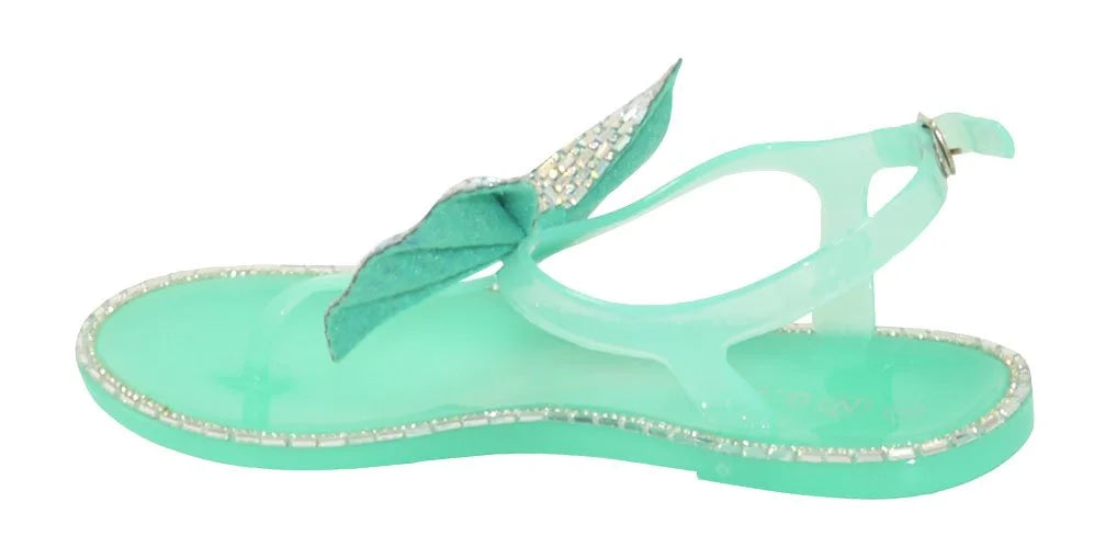 Wholesale Women's Comfort Fit Sandals Flat Jelly Embellished Abigail NGD2