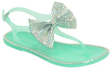 Wholesale Women's Comfort Fit Sandals Flat Jelly Embellished Abigail NGD2