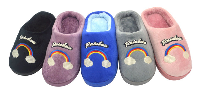 Wholesale Kids Indoor Comfort Soft Slippers Assorted Colors Aubrey NGKA