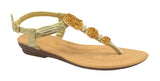 Wholesale Women's Summer Ready Sandals Flat Embellished Lily NG82