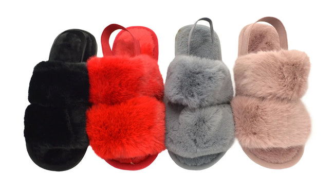 Wholesale Women's Lux Fur Indoor Slippers Assorted Nora NGK2
