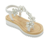 Wholesale Women's Beaded Detail Sandals Wedge Embellished Stella NG52
