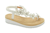 Wholesale Women's Beaded Detail Sandals Wedge Embellished Stella NG52
