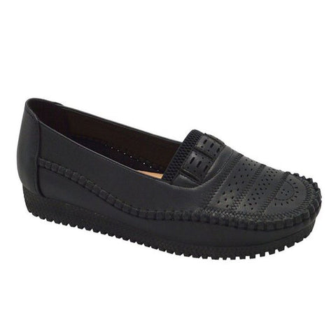 Wholesale Women's Shoes Comfort Leather Velcro Memory Foam Sneakers Runners Chelsea NPEP8