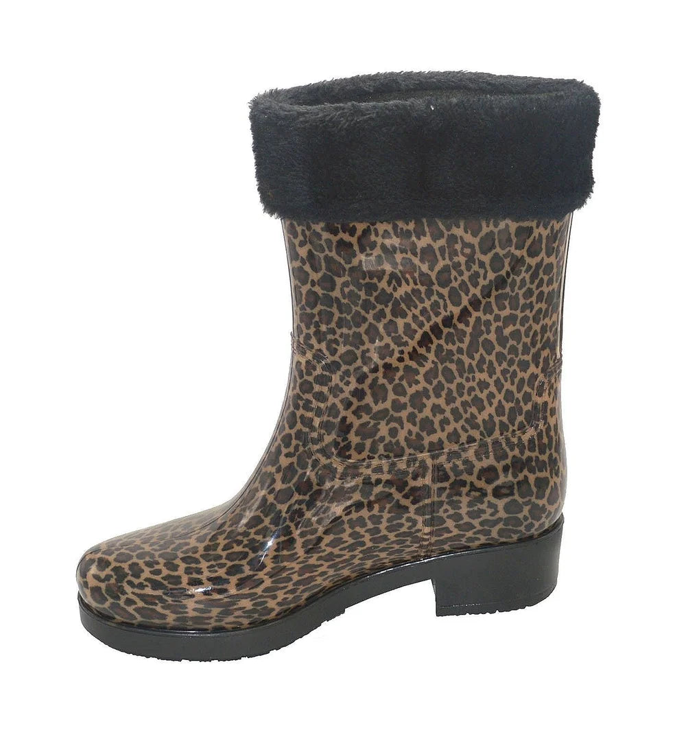 Wholesale Women's Fleece-Lined Rain Boots Amaya NG28