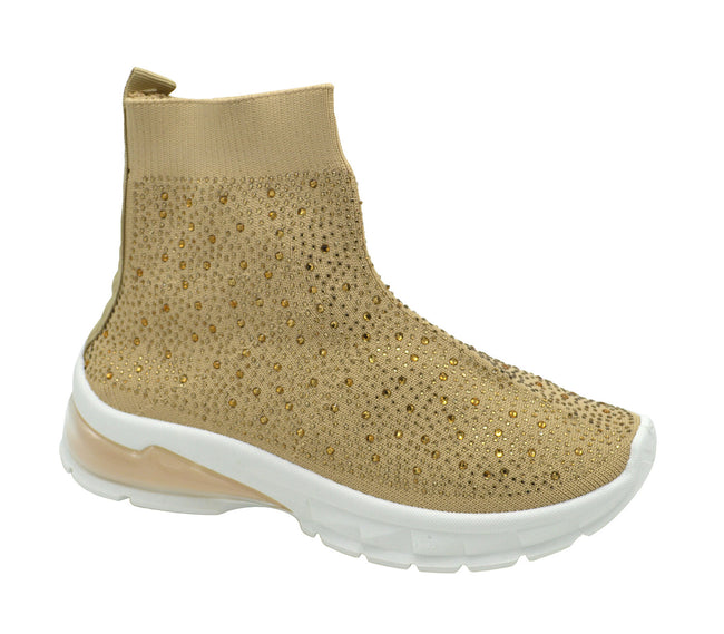 Wholesale Women's Sneakers High Top Slip On Shoes Stylish Comfortable Footwear Morgan NG12