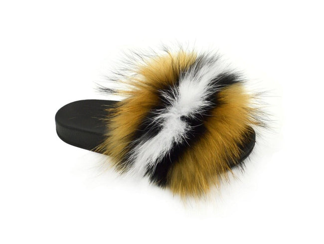 Wholesale Kids Fluffy Faux Fur Strap Slippers Savannah NGDK