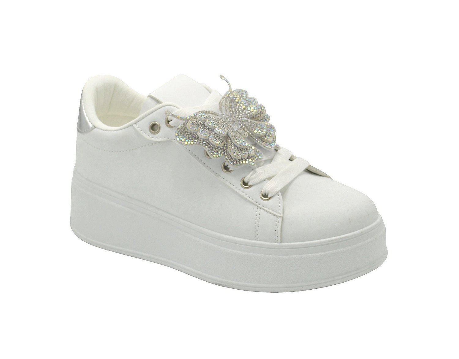 Wholesale Women's Sneakers Lace Up Embellished Trendy Comfortable Women's Shoes Angela NGB7