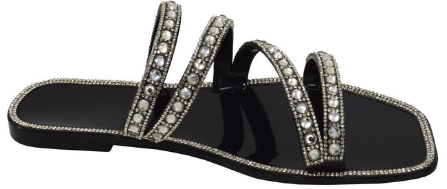 Wholesale Women's Stylish Sandals Flat Jelly Embellished Layla NGD1