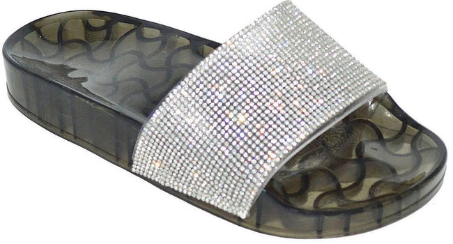 Wholesale Women's Summer Ready Sandals Flat Jelly Embellished Emma NGD1