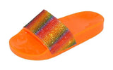 Wholesale Women's Summer Ready Sandals Flat Jelly Embellished Emma NGD1