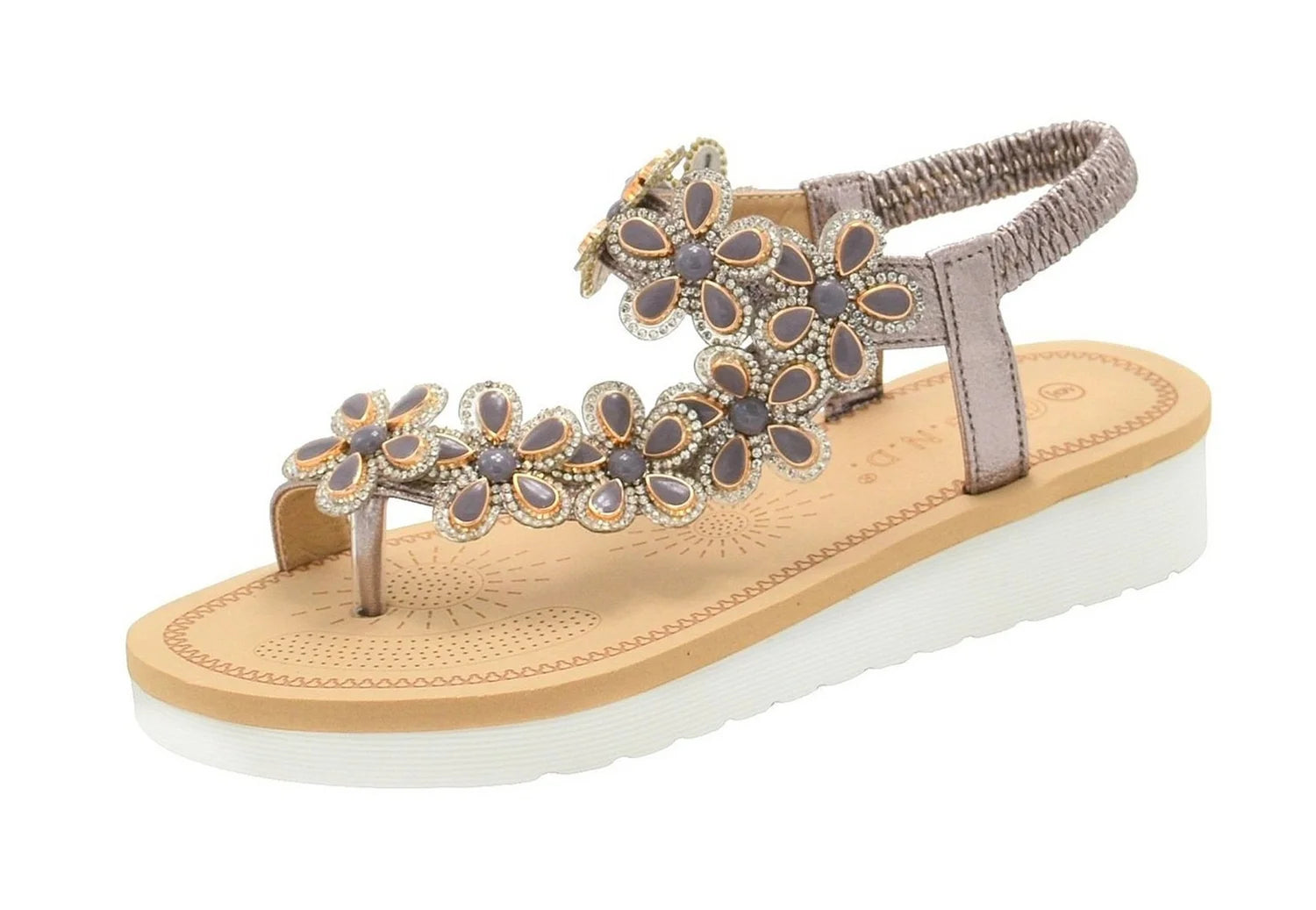 Wholesale Women's Classic Style Sandals Wedge Embellished Hannah NGJ8