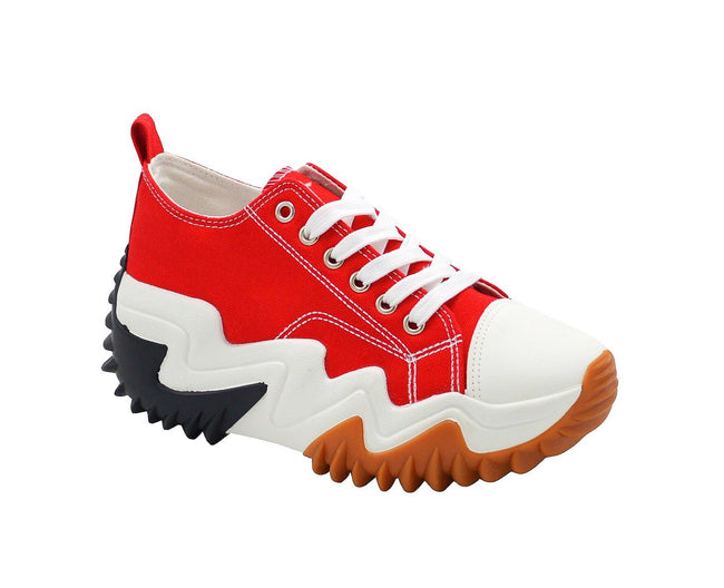 Wholesale Women's Sneakers Lace Up Shoes Stylish Comfortable Footwear Ruby NGb2