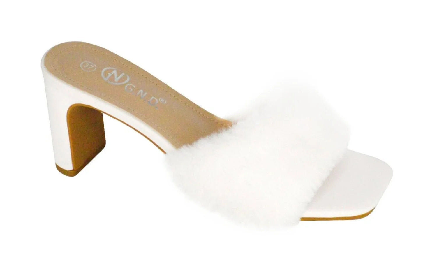 Wholesale Women's Fur Accent Heeled Sandals Lily NGJ1