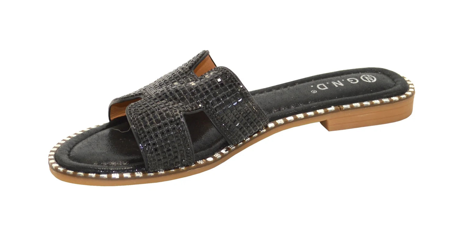 Wholesale Women's Dressy Look Sandals Flat Embellished Mia NGJ1