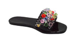 Wholesale Women's Sparkle Strap Sandals Flat Jelly Embellished Lucy NGD0