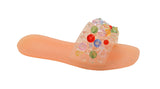 Wholesale Women's Sparkle Strap Sandals Flat Jelly Embellished Lucy NGD0