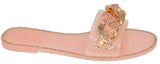 Wholesale Women's Dressy Look Sandals Flat Jelly Embellished Mia NGD2