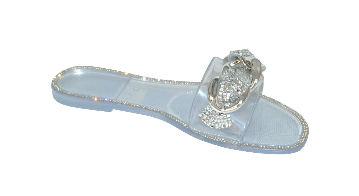 Wholesale Women's Dressy Look Sandals Flat Jelly Embellished Mia NGD2