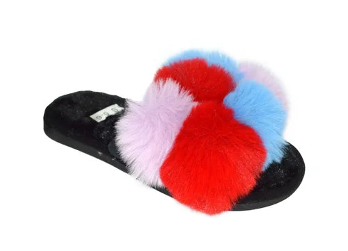 Wholesale Women's Cushioned Fur Home Slippers Assorted Ellie NGK2