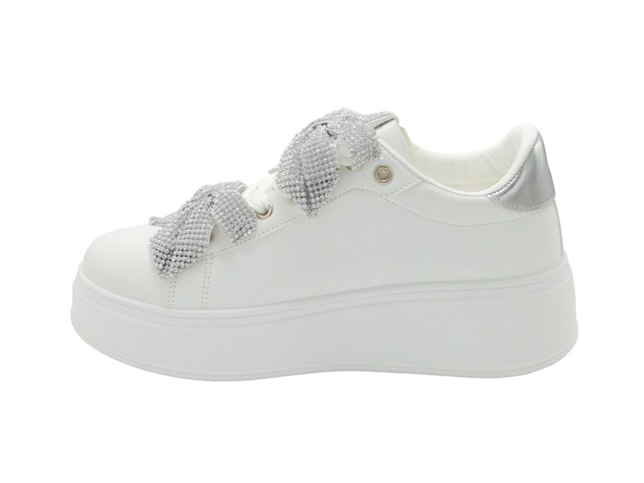 Wholesale Women's Sneakers Lace Up Embellished Trendy Comfortable Women's Shoes Madeline NG38