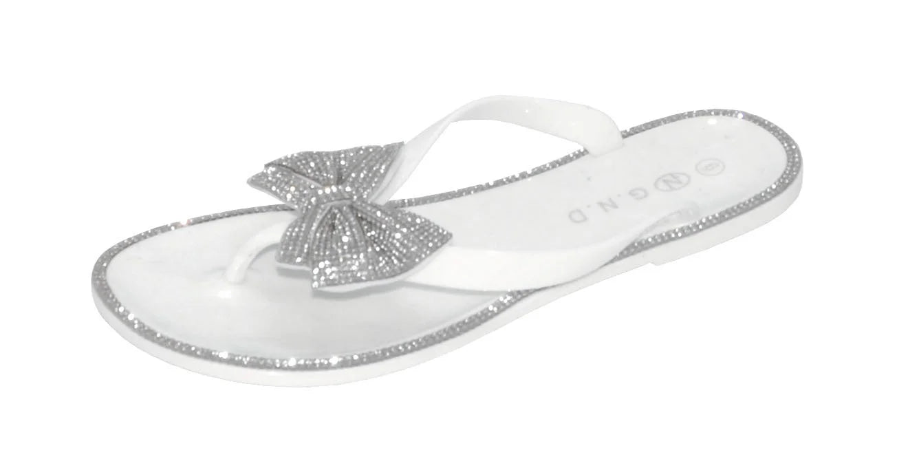 Wholesale Women's Classic Style Sandals Flat Jelly Embellished Zoe NGD3