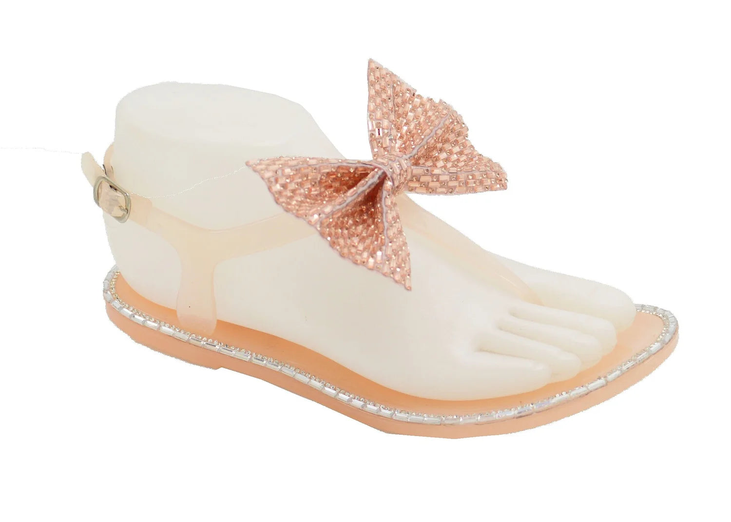 Wholesale Women's Comfort Fit Sandals Flat Jelly Embellished Abigail NGD2