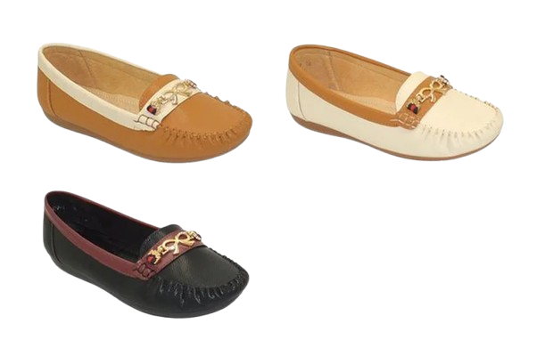 Wholesale Women's Faux Suede Moccasin Style Loafers Chloe Ngfa