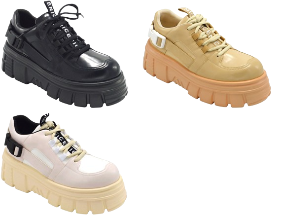 Wholesale Women's Sneakers Lace Up Trendy Comfortable Women's Shoes Valentina NGG7