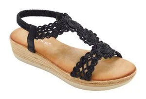Wholesale Women's Sparkle Strap Sandals Wedge Embellished Daisy NGJ5