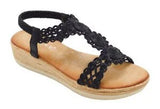 Wholesale Women's Sparkle Strap Sandals Wedge Embellished Daisy NGJ5