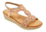 Wholesale Women's Sparkle Strap Sandals Wedge Embellished Daisy NGJ5