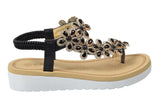 Wholesale Women's Classic Style Sandals Wedge Embellished Hannah NGJ8